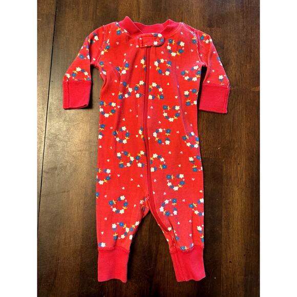 Hanna Andersson Other - Hanna andersson floral zip up pajamas baby 0-6 months